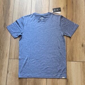 Merino Tech Men's Heather Blue Wool Shirt – Casual, Minimalist & Versatile